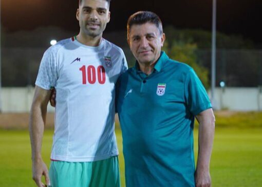 تونل افتخار برای مهدی طارمی در تمرین تیم‌ملی