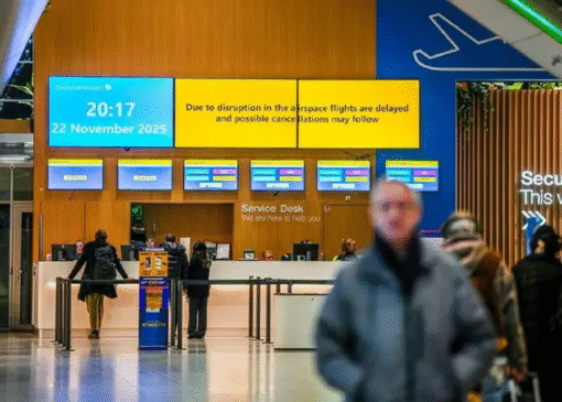 توقف ترافیک هوایی فرودگاه آیندهوون هلند به دلیل مشاهده پهپاد