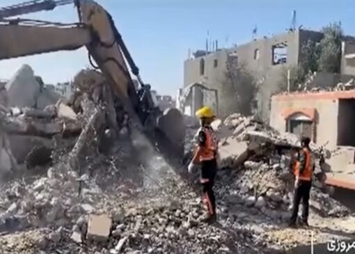 مدفون ماندن پیکر شهدا زیر آوار‌ها در نوار غزه + فیلم