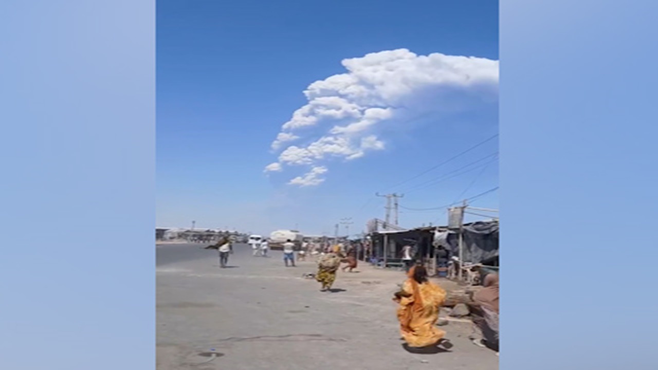 اولین لحظات فوران آتشفشان در اتیوپی+ فیلم