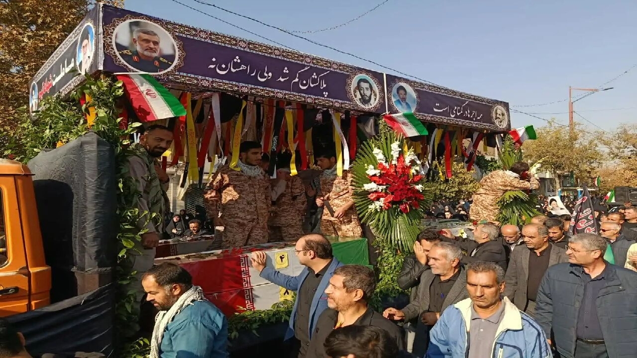 تشییع پیکر ۹ شهید فاطمی همزمان با ایام شهادت حضرت زهرا (س) در قزوین