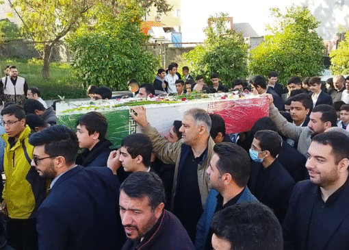 تشییع و تدفین پیکر شهید گمنام در اداره کل آموزش و پرورش گلستان