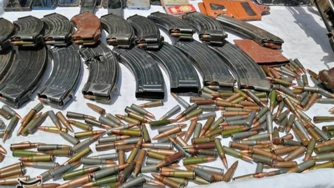 کشف محموله سلاح و مهمات جنگی در بانه