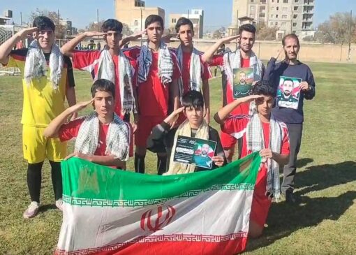سلام نظامی ورزشکاران دوره جام پرچم استان همدان به شهدای جنگ ۱۲ روزه + فیلم
