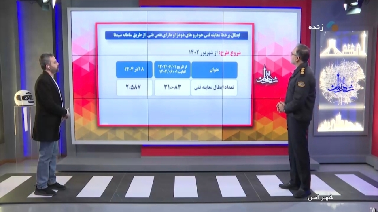 آماری از وسایل نقلیه‌ای که معاینه فنی آنها باطل شده است + فیلم