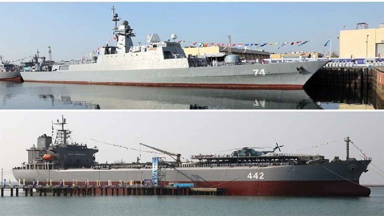 ناوشکن سهند و کردستان آماده اسکورت شناورها شدند/ قدرت دریایی ایران در اقیانوس‌ها