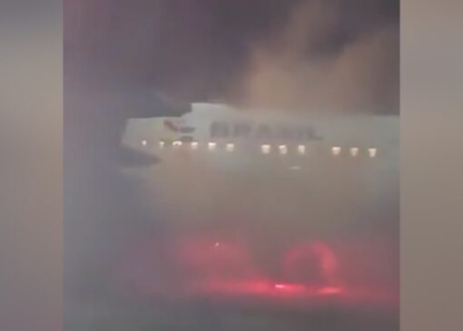 فاجعه در فرودگاه برزیل؛ ایرباس در محاصره دود و شعله‌ها + فیلم