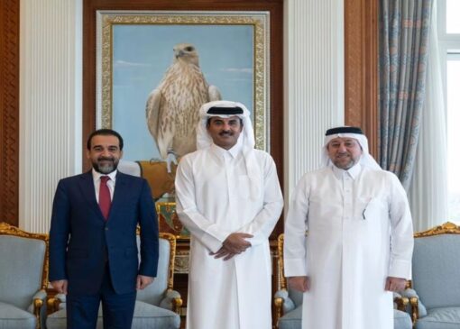 دیدار امیر قطر با خنجر و الحلبوسی در دوحه