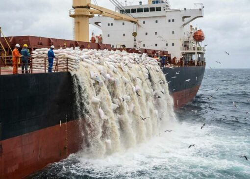 ادعای ریختن محموله‌های برنج در دریا نادرست است