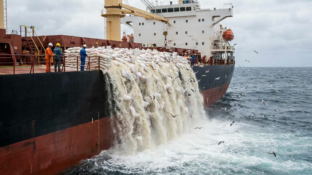 ادعای ریختن محموله‌های برنج در دریا نادرست است