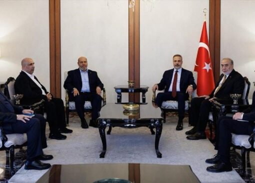 دیدار وزیر امور خارجه ترکیه در آنکارا با هیئت حماس