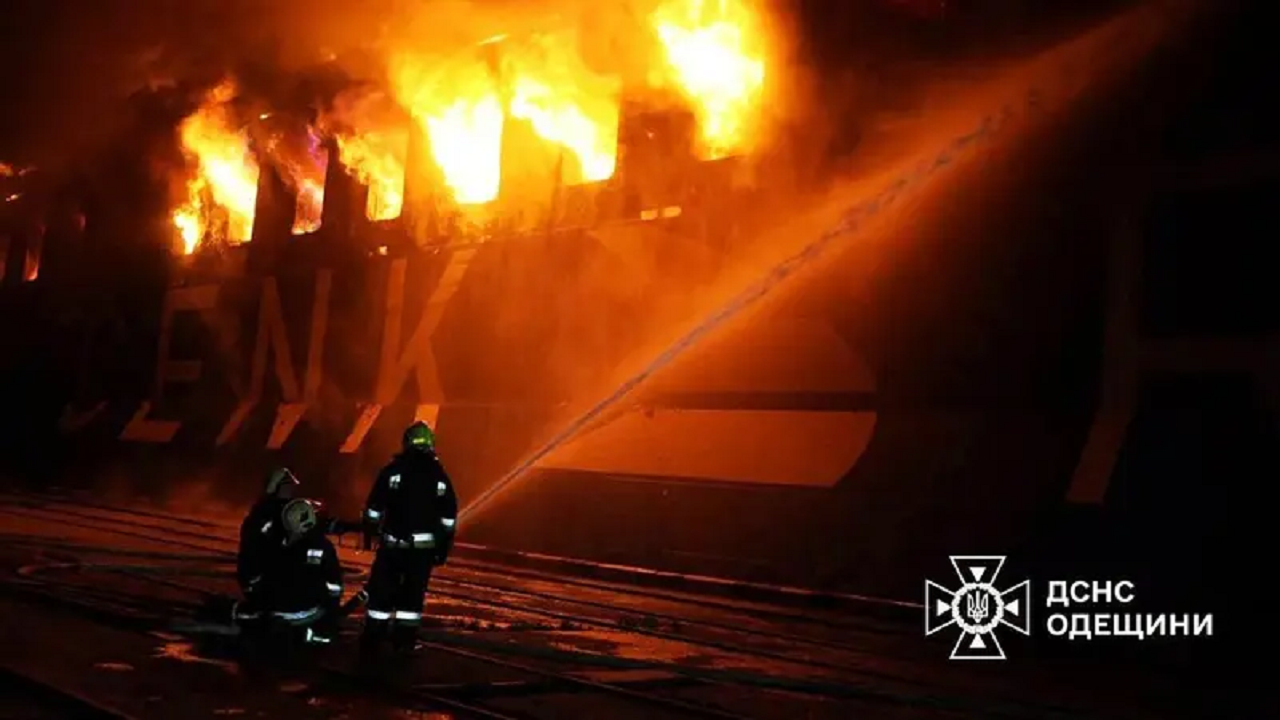 حمله پهپادی روسیه به سه کشتی در بنادر اوکراین خسارت وارد کرد 