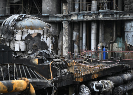 خسارت جدی یک نیروگاه گرمایشی در جنوب اوکراین